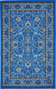 Unique Loom Kashan Traditional Floral Area Rug, 5 x 8 Feet, Blue/Ivory