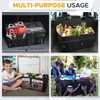 EcoNour Trunk Organizer with Detachable Dividers | Tough and Sturdy Trunk Organizers and Storage SUV with Straps | Foldable Automotive Consoles & Organizers with Non-Slip Bottom & Multiple Lid Pockets