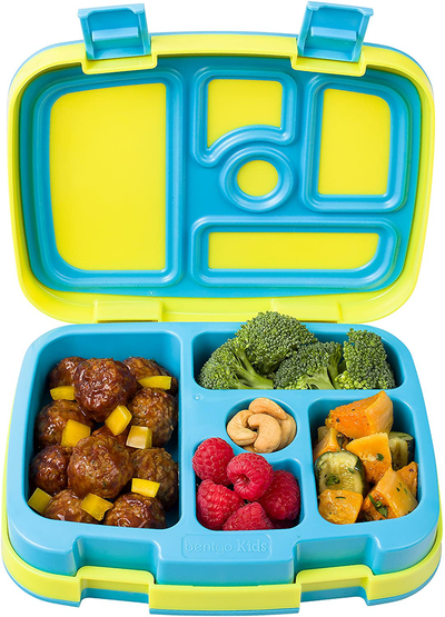 Bentgo Kids Brights – Leak-Proof, 5-Compartment Bento-Style Kids Lunch Box – Ideal Portion Sizes for Ages 3 to 7 – BPA-Free, Dishwasher Safe, Food-Safe Materials (Citrus Yellow)