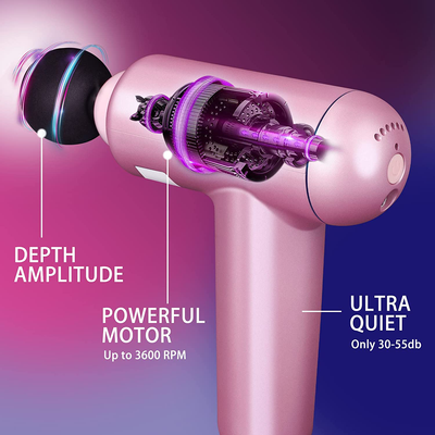 Handheld Therapy Massaging Gun for Neck Back Pain Relief with 6 Speeds and USB Charging