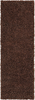 Unique Loom Solo Solid Shag Collection Area Modern Plush Rug Lush & Soft, 2' 2" x 6' 5", Chocolate Brown