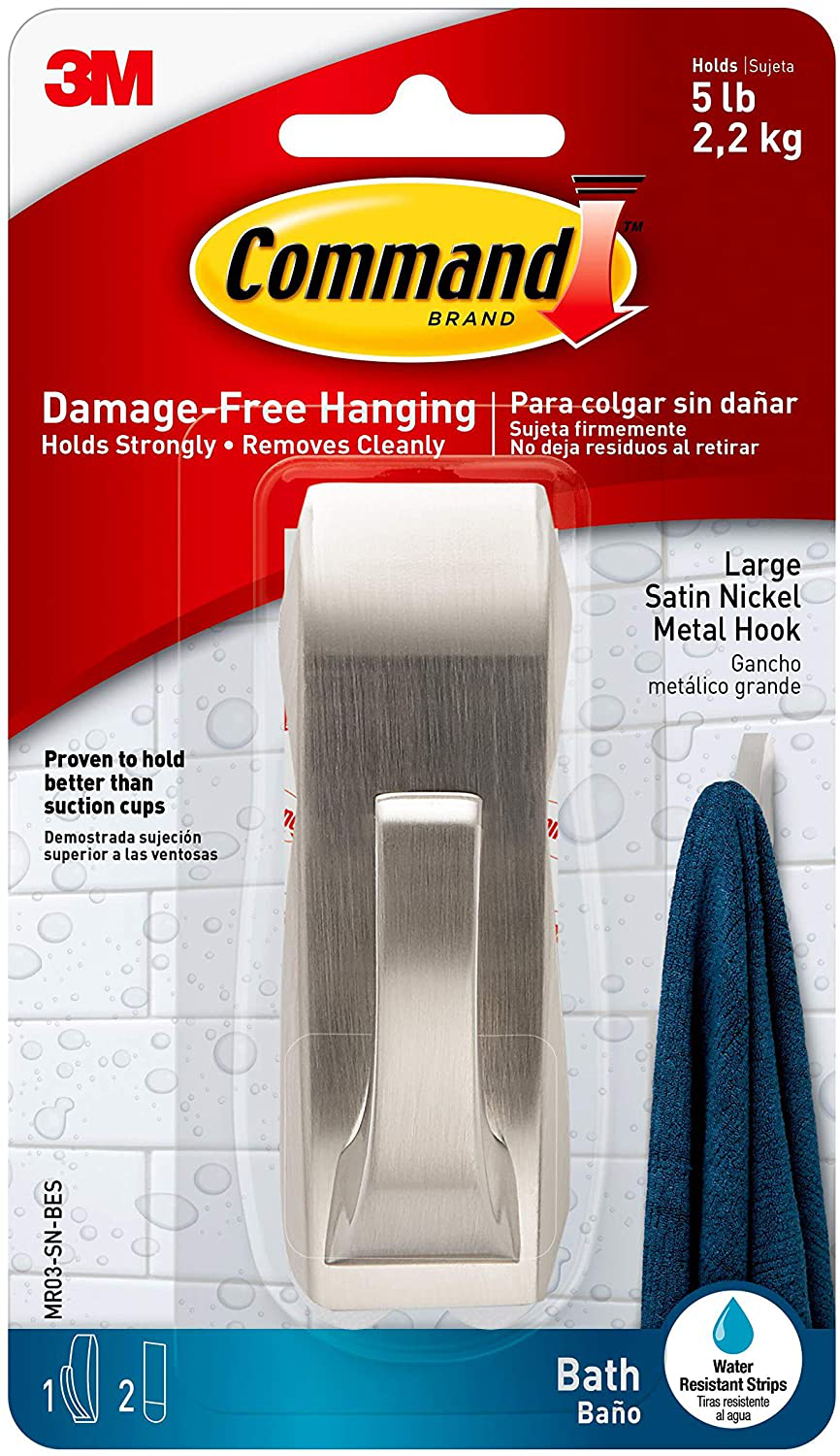 Command Bath Large Water-Resistant Adhesive Refill Strips