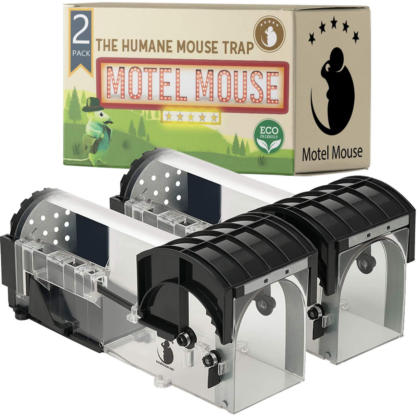 Humane Mouse Trap for Indoors Outdoors - Live Catch Release - Highly Sensitive and Secure - Pet and Child Safe - Reusable - Easy to Clean - Capture Mice Alive - No Kill