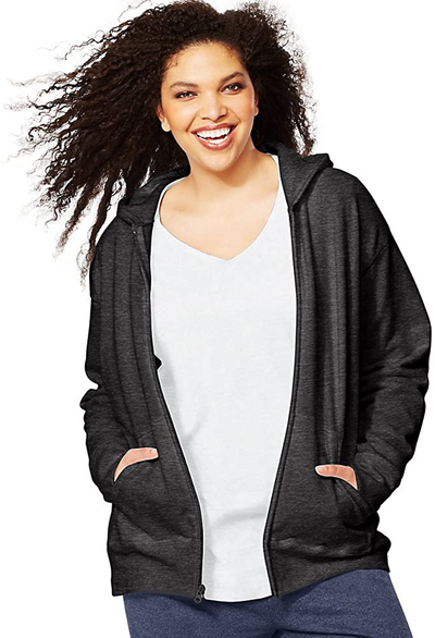 Just My Size Women's Plus-Size EcoSmart Full-Zip Hoodie