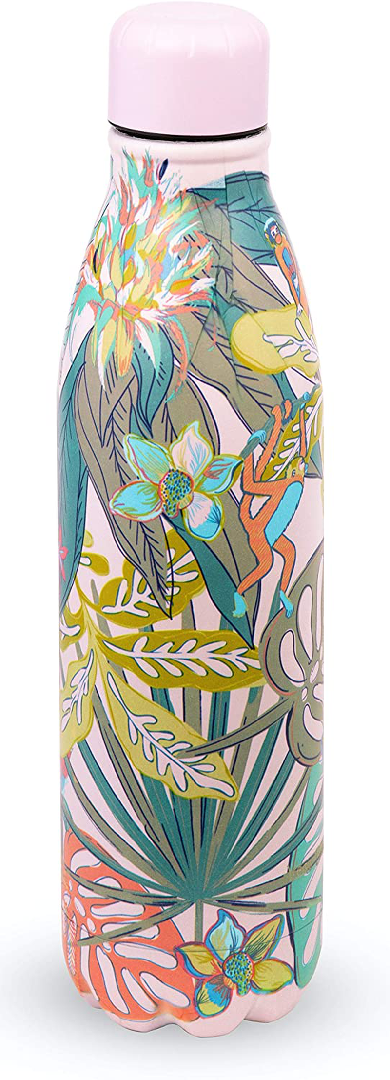 Vera Bradley Stainless Steel Insulated Water Bottle, 17 Ounce Travel Tumbler with Lid for Sports, Gym, School