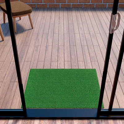Ottomanson Evergreen Artificial Turf Area Rug, 2'7" X 7', Green