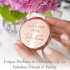 Birthday Gifts for Women I 'Not a Day Over Fabulous' Rose Gold Compact Mirror I Best Friend Birthday Gifts for Her I Funny Women Gifts for Birthday I Unique Gifts for Women, Friends, Mom or Coworkers