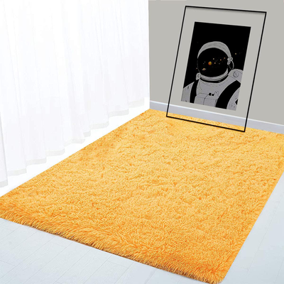 BOYASEN Ultra Soft Indoor Modern Area Rugs Fluffy Living Room Carpets for Children Bedroom Home Decor Nursery Rug (2 x 3 ft, Orange)