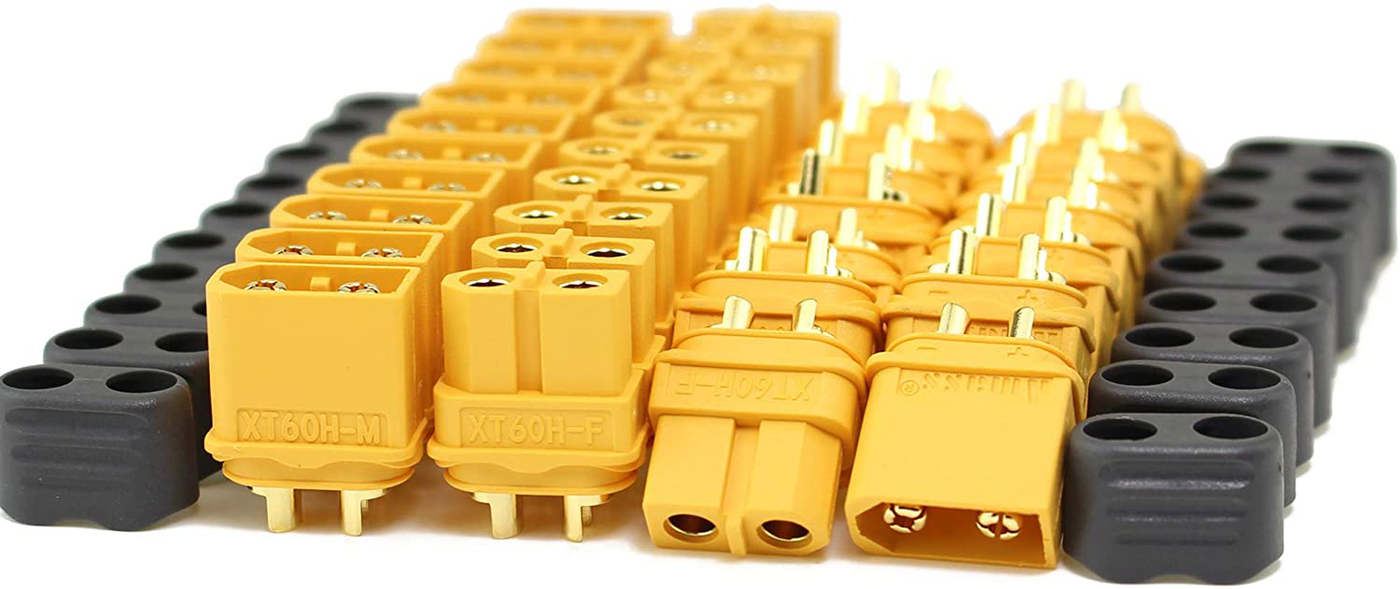 Amass 20 Pair XT60H Bullet Connector Plug Upgrated of XT60 Sheath Female & Male Gold Plated for RC Parts … … …