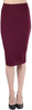 ToBeInStyle Women's Premium Cotton-Blend Basic Knee Skirt