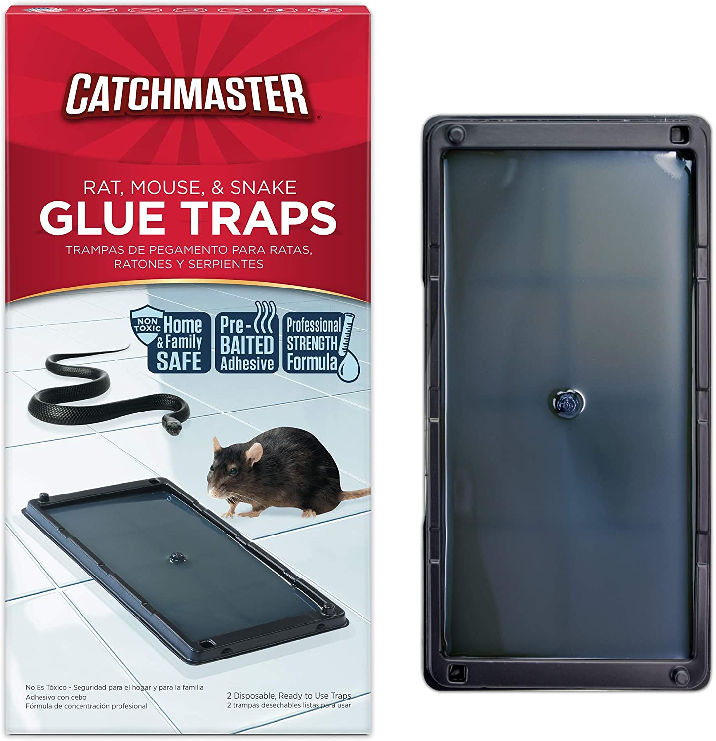 Catchmaster Baited Rat, Mouse and Snake Glue Traps - Professional Stre ...