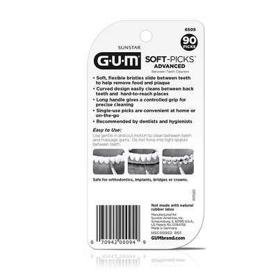 GUM-6505R Soft-Picks Advanced Dental Picks, 90 Count