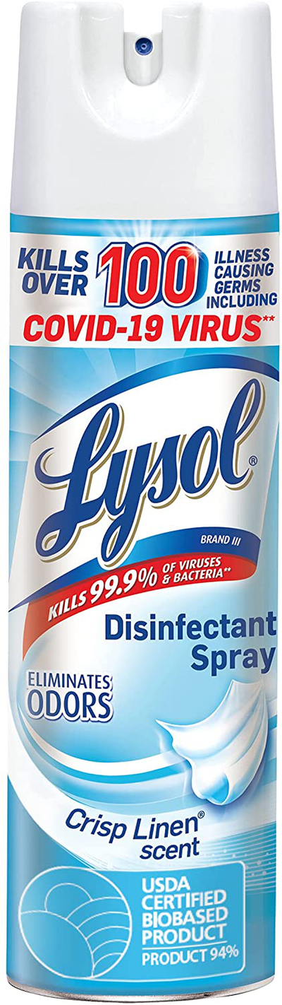 Lysol Disinfectant Spray, Crisp Linen, 12.50 Oz