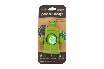 The Original Poop Bags USDA Certified Biobased Dog Waste Bag Dispenser & Poop Bags