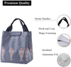 Insulated Lunch Bag, Lunch Tote Bag Box for Women, Reusable Oxford Thermal Container with Aluminum Foil for Work, Office, Picnic(Light gray)