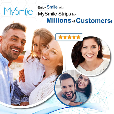 MySmile Teeth Whitening Strips, 28 White Strips Teeth Whitening Kit, Non-Sensitive 14 Sets Teeth Whitener for Tooth Whitening, Helps to Remove Smoking Coffee Soda Wine Stain, Up to 10 Shades Whiter