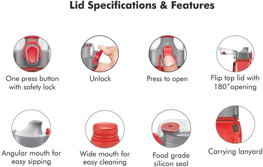 MILTON Kids Water Bottle 3 Pack Triton 25 Oz Large Sports Water Bottle for Men, Women, Kid Wide Mouth Water Bottle with Strap Carry Handle for Bike Gym Running Cycling Multi Color (Rock Set)