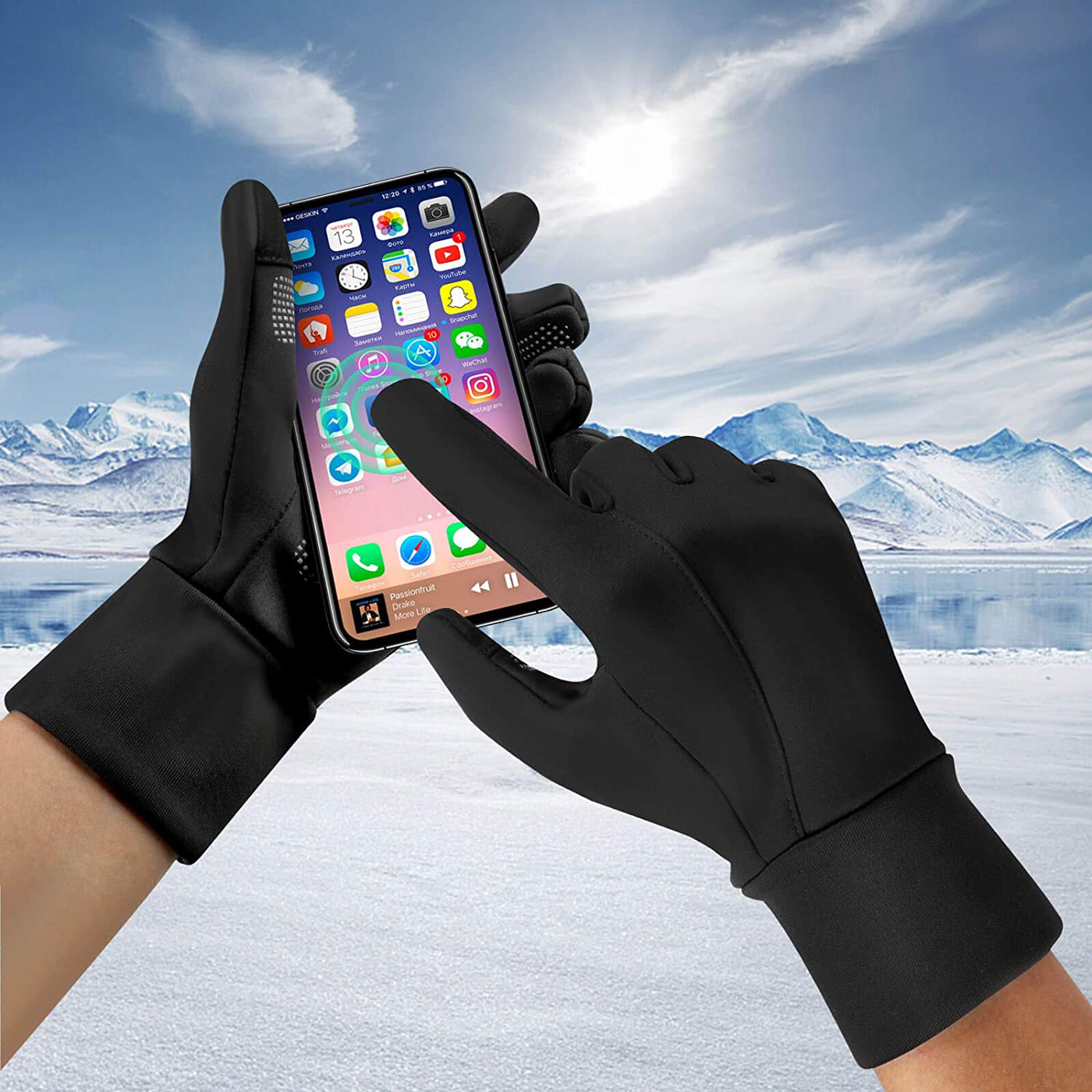 Winter Gloves Touch Screen Water Resistant Thermal for Running Cycling Driving Hiking Windproof Warm Gifts for Men and Women