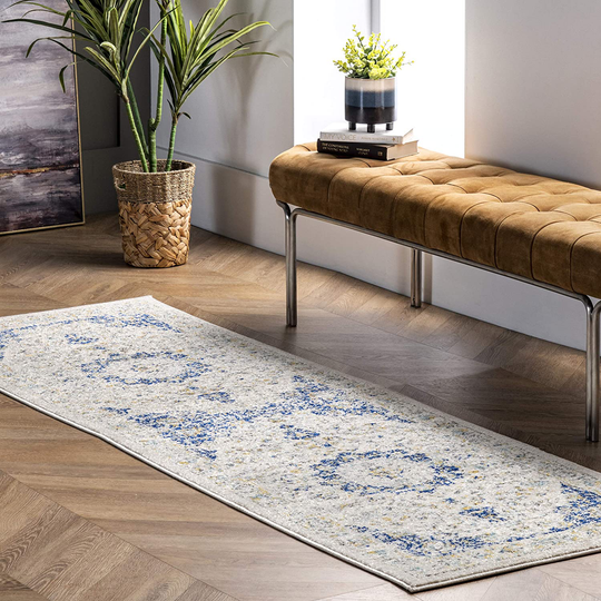 nuLOOM Paisley Verona Vintage Persian Runner Rug, 2' 8" x 12', Blue