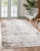 Unique Loom Sofia Collection Area Traditional Vintage Rug, French Inspired Perfect for All Home Décor, 5' 0 x 8' 0 Rectangular, Ivory/Brown