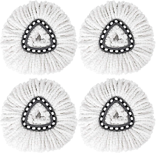 Strengthmix Spin Mop Replacement Heads, Microfiber Spin Mop Refills, Easy Cleaning Mop Head Replacement,4 Pack