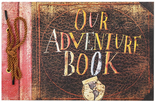 T-HAOHUA Anniversary Photo Album Scrapbook - Our Adventure Book Wedding Photo Album Scrapping 11.6"x7.5" inches, 80 Pages - Includes Bonus 5 Postcards and 5 Self-Adhesive Photo Corners