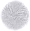 sansheng 12inches Mini Pile Round Faux Sheepskin Fur Area Rug Size Fit for Photographing Background of Jewellery(White)