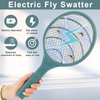 Electronic Fly Swatter 3000 Volt Mosquito Killer Bee Bugs Zapper Racket Pests Insects Control Fly Killer for Indoor Outdoor (Green)