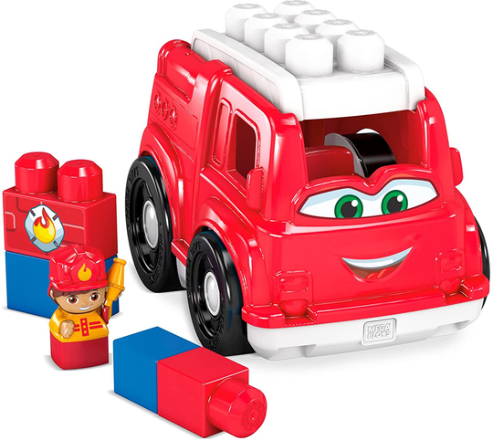 Mega Bloks First Builders Freddy Fire Truck, Building Toys for Toddlers (6 Pieces)