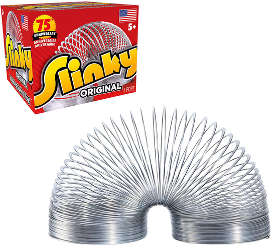 The Original Slinky Walking Spring Toy, Metal Slinky, Fidget Toys, Party Favors and Gifts, Toys for 5 Year Old Girls and Boys, by Just Play