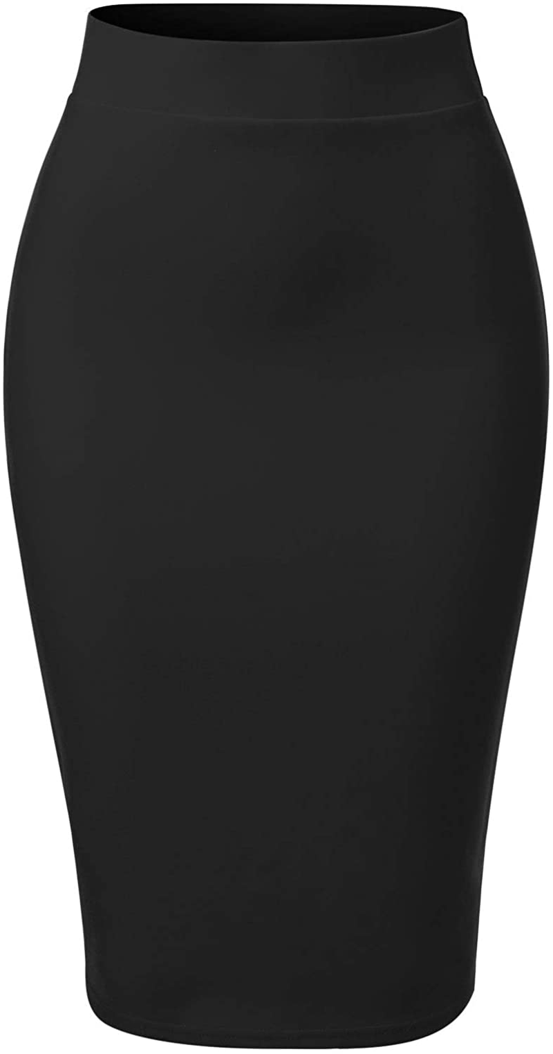 MixMatchy Women's Casual Classic Bodycon Pencil Skirt