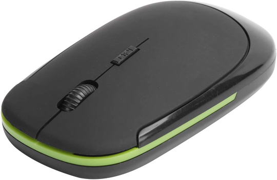 Wireless Mouse 2.4G Wreless Frequency Hopping Adjustable Optical USB Receiver Notebook Computer Accessories 1600dpi Silent Micro Motion Design Lightweight and Portable(Black)