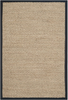 Safavieh Natural Fiber Collection NF115C Border Herringbone Seagrass Accent Rug, 2' x 3', Black