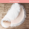 12 Inches Mini Round Faux Fur Sheepskin Rugs, Fluffy Living Room Carpet Mini Small Size Fit for Photographing Background of Jewellery（White）