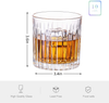 4 Pack 10 Ounce Old Fashioned Whiskey Glasses for Bourbon, Scotch, Cocktails, Irish Whisky