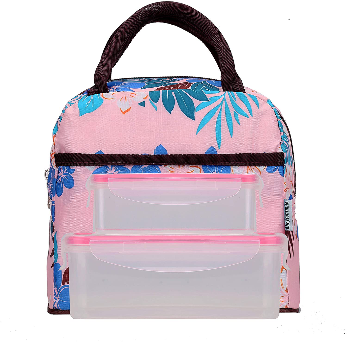 Small Insulated Lunch Bags For Women Girls Cooler Lunch Boxes For Teen Cute Resable Lunch Tote Bag For Picnic School Office Outdoor - White Flower