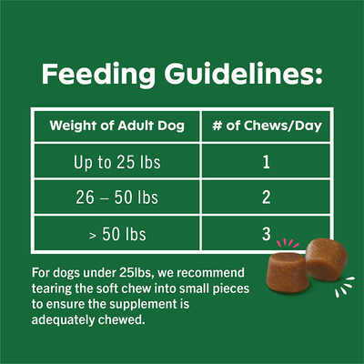 GREENIES Skin & Coat Food Supplements with Omega 3 Fatty Acids, 80-Count Chicken- Flavor Soft Chews for Adult Dogs