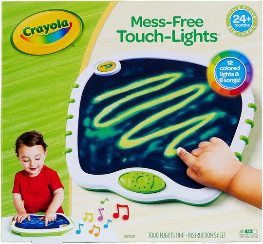 My First Crayola Touch Lights, Musical Doodle Board, Toddler Toy, Gift, White, Green