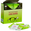 Eyeglass Lens Wipes - 30 Pre-Moistened Cloths - Glasses Wipe is Safe for Eye Glasses, Sunglasses, Phone Screens, Electronics, Computer Monitor & Camera Lense | Streak-Free