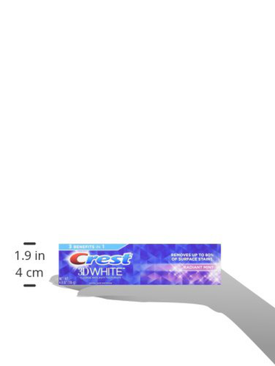 Crest 3D White Toothpaste Radiant Mint, 4.1 oz (Pack of 3) (Packaging May Vary)