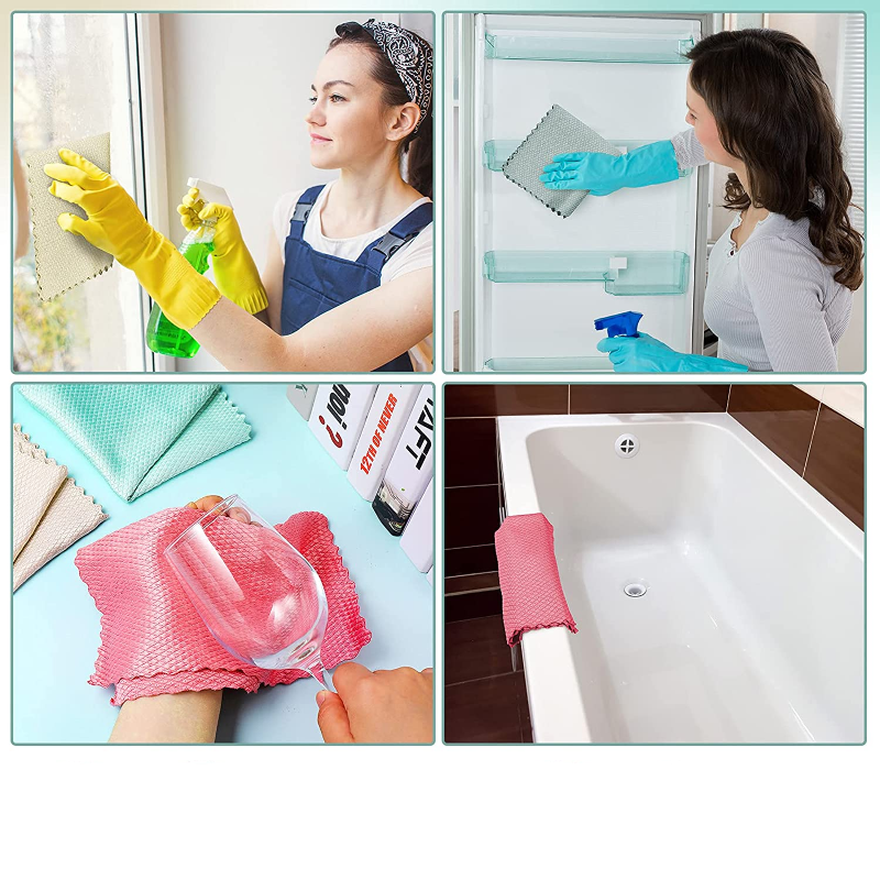 20 Pieces Reusable Microfiber Polishing Cleaning Cloth 