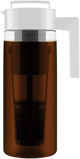 Takeya Patented Deluxe Cold Brew Coffee Maker, Two Quart, White