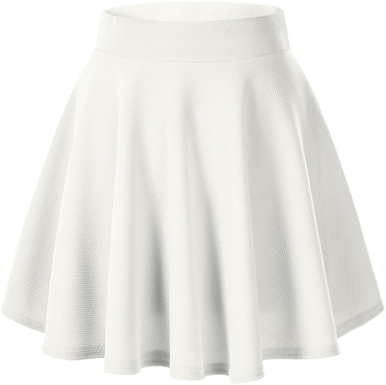 Urban CoCo Women's Basic Versatile Stretchy Flared Casual Mini Skater Skirt