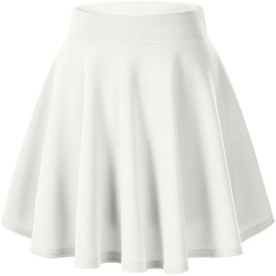 Urban CoCo Women's Basic Versatile Stretchy Flared Casual Mini Skater Skirt