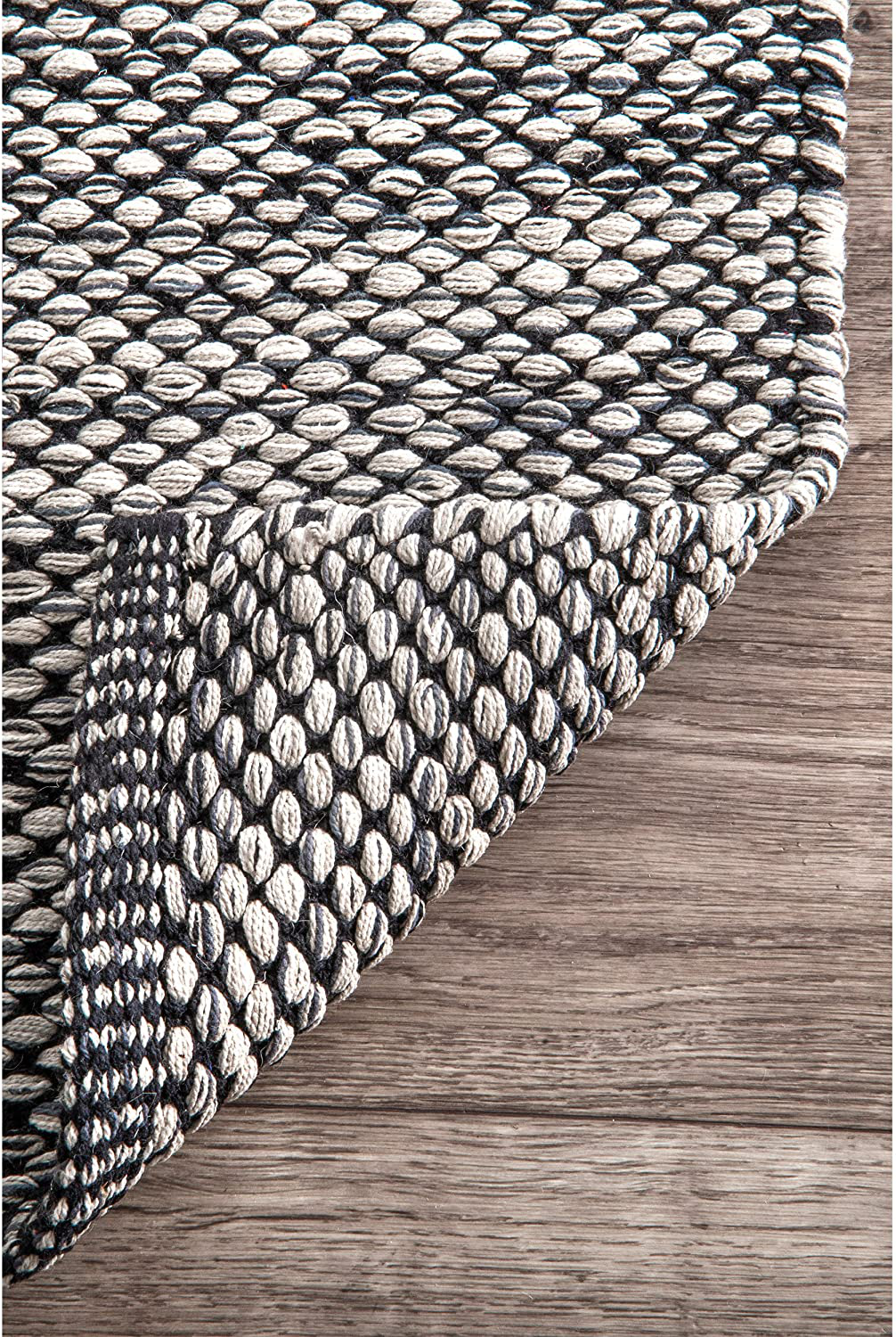 nuLOOM Hand Woven Area Rug, 3' x 5', Grey