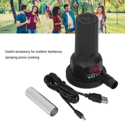Portable BBQ Fan DC 5V USB Cable BBQ Air Blower Ventilator Grill Aid Blowing Machine Outdoor Camping Picnic Grill Cooking Tool