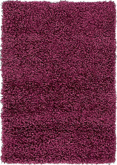 Unique Loom Solo Solid Shag Collection Area Modern Plush Rug Lush & Soft, 2' 2 x 3' 0, Eggplant Purple