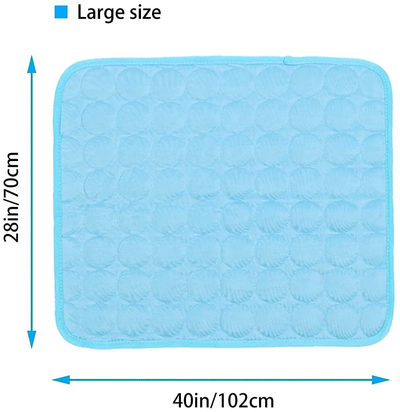 MeiLiMiYu Washable Dog Cooling Mat Ice Silk Pet Self Cooling Pad Blanket