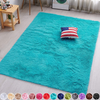 PAGISOFE Blue Fluffy Shag Area Rugs for Bedroom 3x5, Soft Fuzzy Shaggy Rugs for Girls Bedroom Kids Room Carpet Furry Throw Dorm Rug