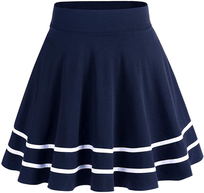 DRESSTELLS Skirt for Women Mini Skirts Versatile A-line Basic Stretchy Flared Skater Skirt